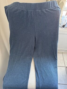 Fashion Nova Blue Ribbed Leggings